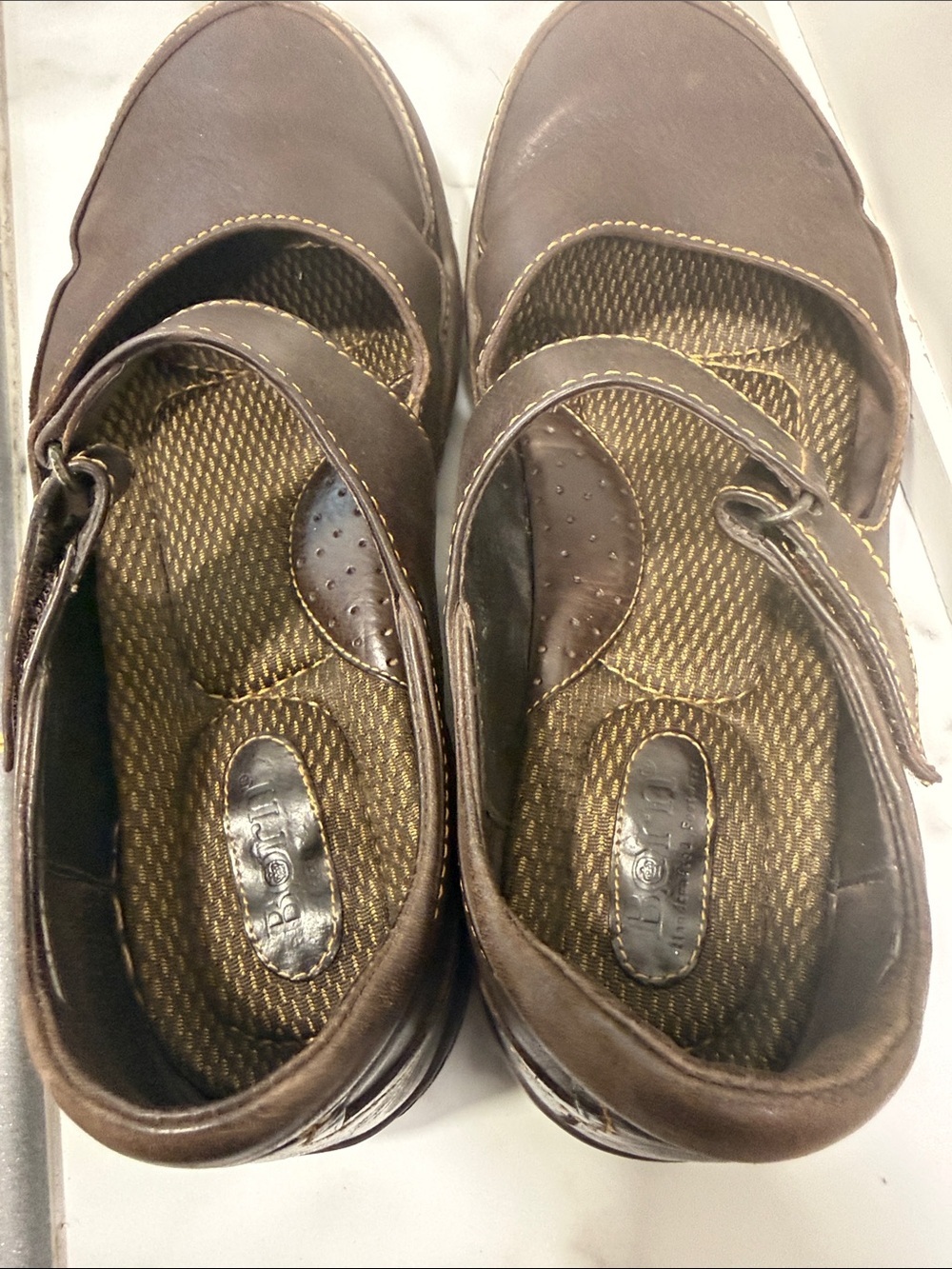 Born Brown Leather Mary Jane Comfort Casual Flats women’s 9 - Picture 6 of 10